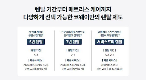 웅진코웨이침대렌탈 선택 후 만족한 이유